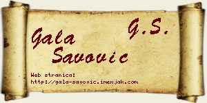 Gala Savović vizit kartica